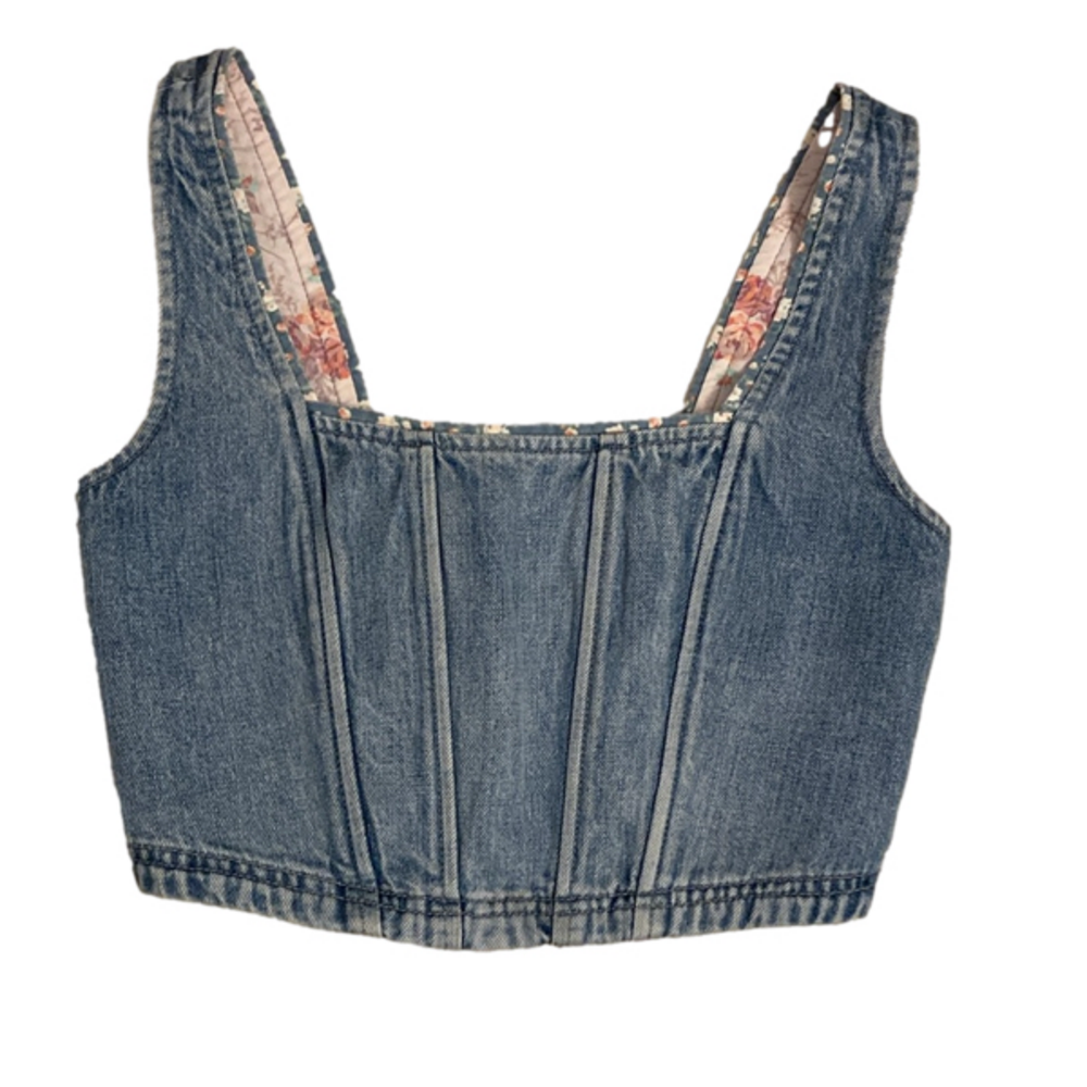 Lucky Brand Denim Crop Tank Top - Picture 10 of 10